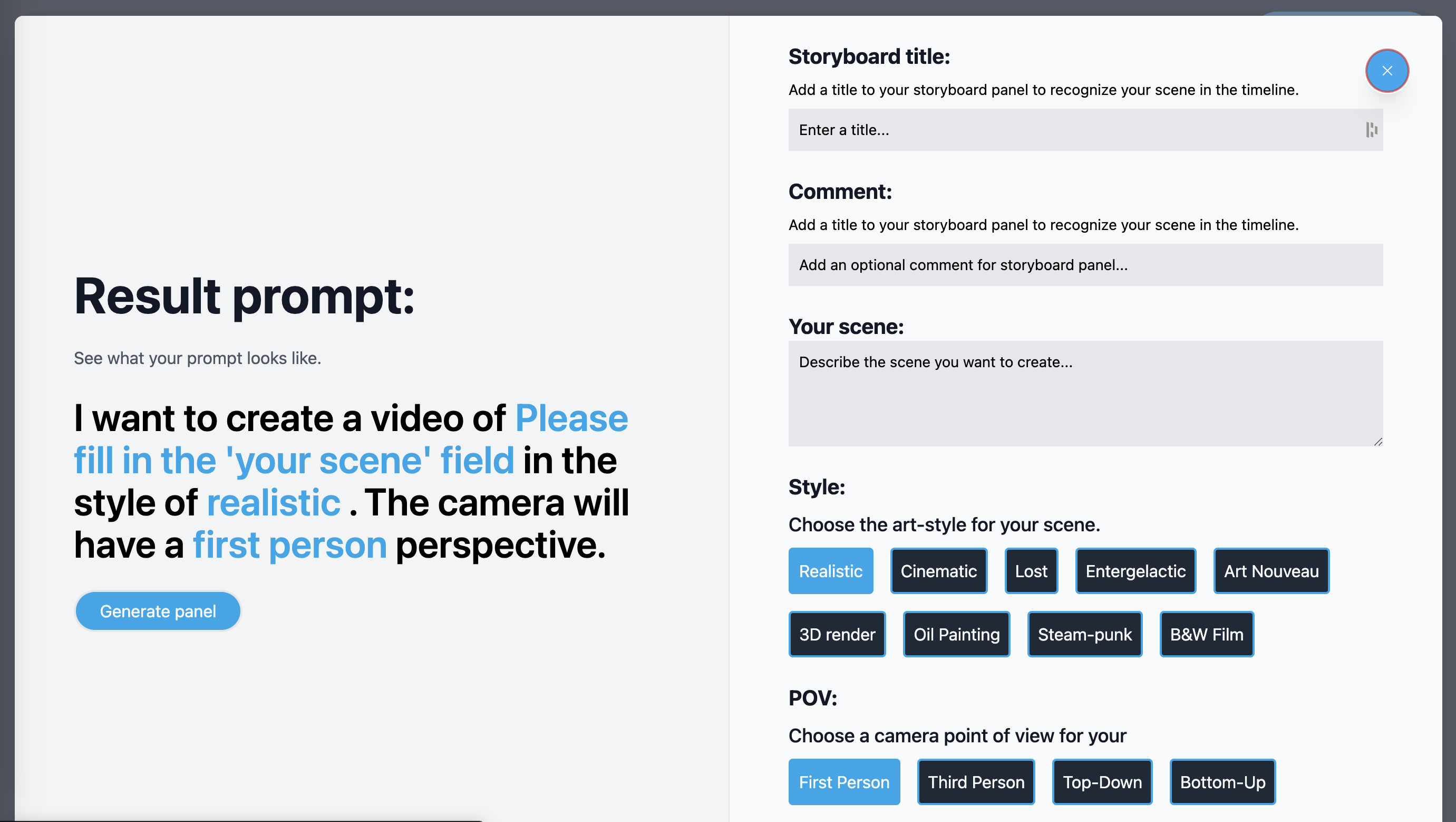 Prototype prompt builder